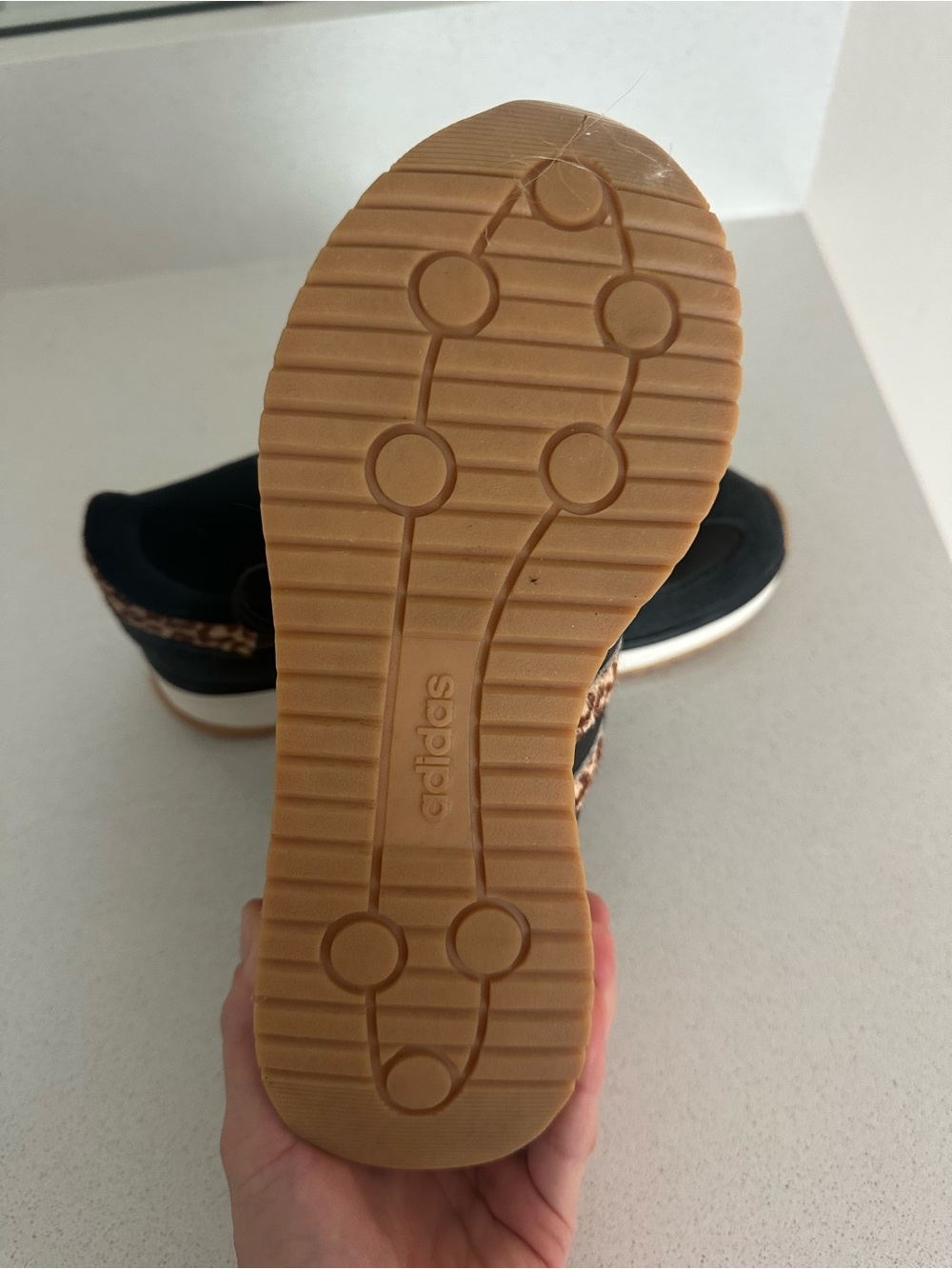 adidas Black Sneakers with Leopard-Print Stripes - Picture 4 of 6